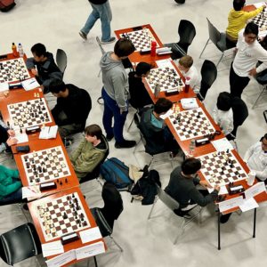 Bovenaanzicht van de 2e speeldag in Amstelveen bij de Meesterklasse A en C (foto Michiel Blom)