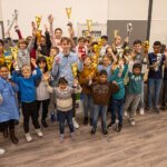 Prijswinnaars NK Snelschaak jeugd (foto Harry Gielen)