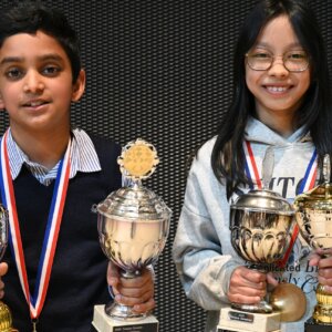 Winnaar en winnares van het NK E Jeugd 2026, Zidan en Malem (foto Ad Bruijns)
