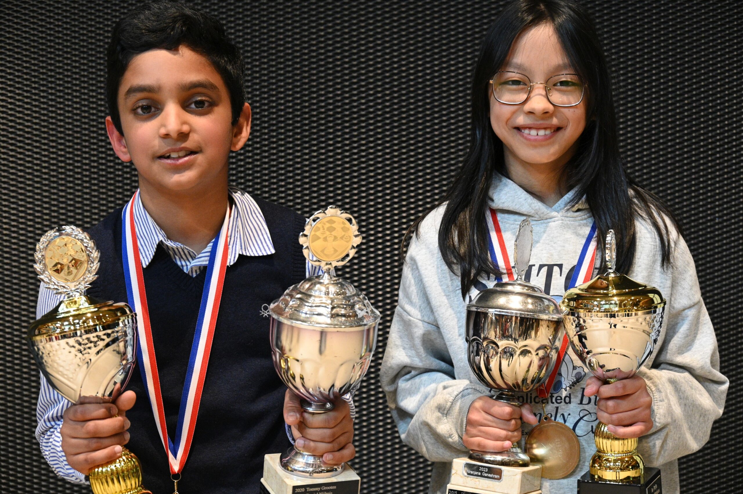 Winnaar en winnares van het NK E Jeugd 2026, Zidan en Malem (foto Ad Bruijns)