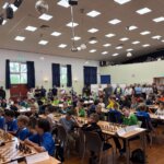 de speelzaal in Kruiningen bij de halve finales van het NK BO Algemeen (foto Manuel Colsen)