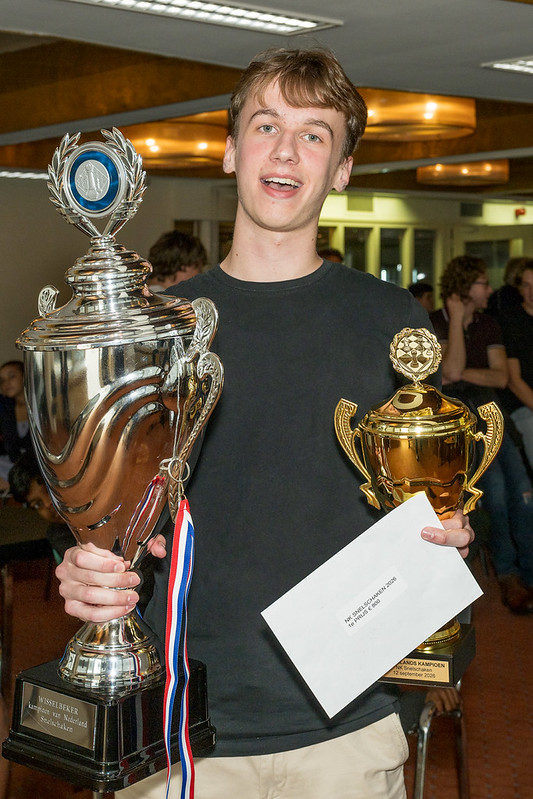 Arthur de Winter winnaar NK snelschaken 2026, foto Frans Peeters